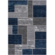 L'Baiet Verena Blue Geometric 5 ft. x 7 ft. Fabric Area Rug