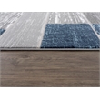 L'Baiet Verena Blue Geometric 2 ft. x 3 ft. Fabric Scatter Area Rug
