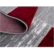 L'Baiet Verena Red Geometric 8 ft. x 10 ft. Fabric Area Rug