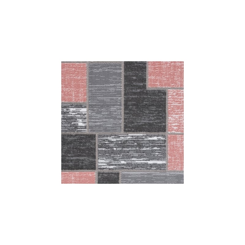 L'Baiet Verena Pink Geometric 8 ft. x 10 ft. Fabric Area Rug