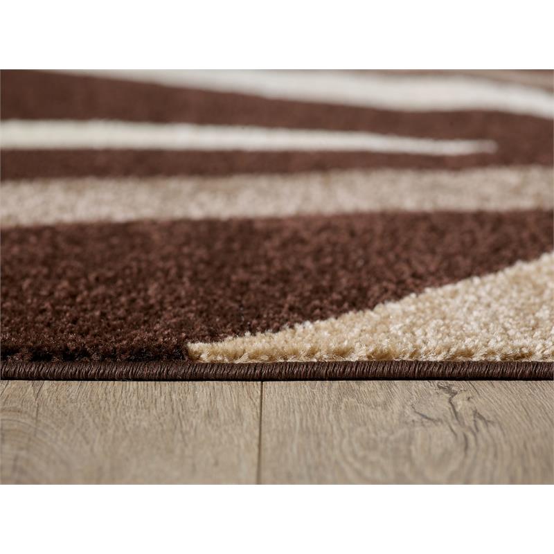 L'Baiet Abigail Graphic Fabric 4 ft. x 6 ft. Area Rug in Brown