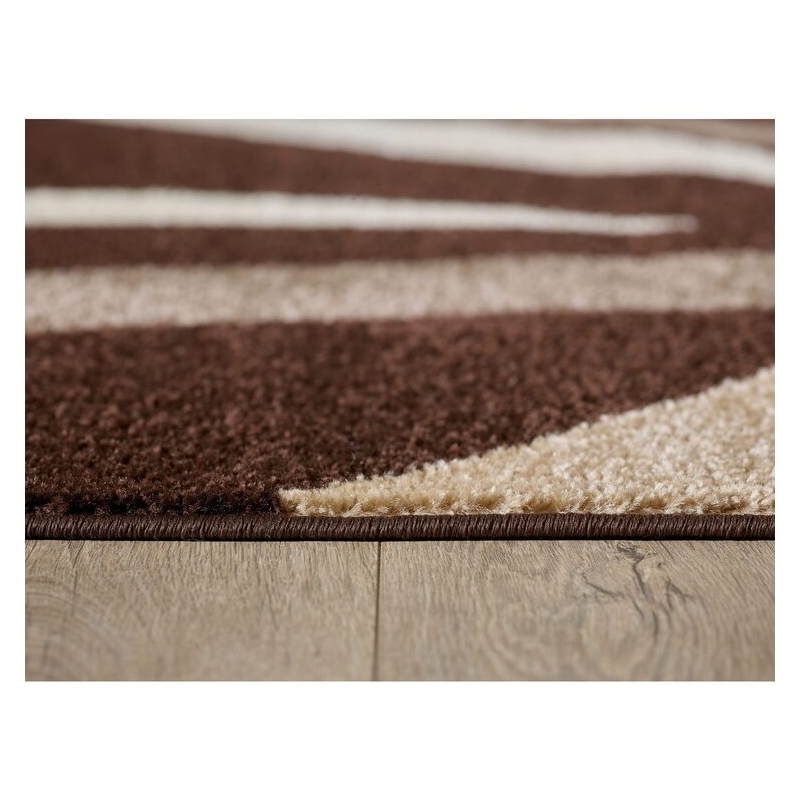 L'Baiet Abigail Brown Graphic Fabric 5 ft. x 7 ft. Area Rug