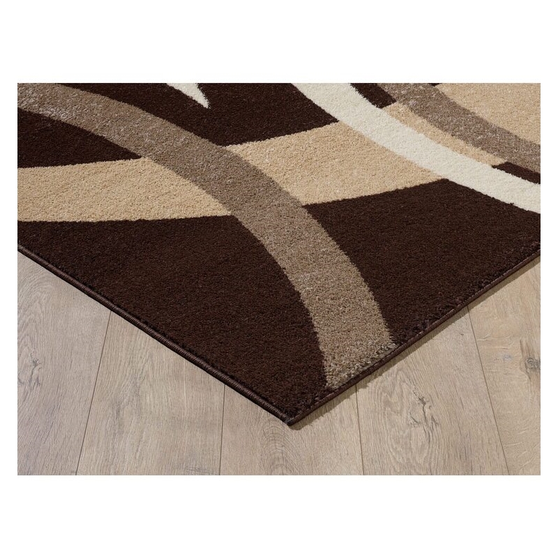 L'Baiet Abigail Brown Graphic Fabric 5 ft. x 7 ft. Area Rug