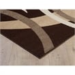 L'Baiet Abigail Brown Graphic Fabric 5 ft. x 7 ft. Area Rug