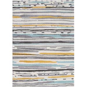 l'baiet emma white striped fabric 4 ft. x 6 ft. area rug