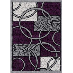l'baiet selena purple geometric fabric 5 ft. x 7 ft. area rug