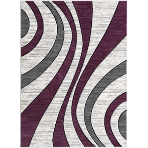 l'baiet adeline abstract purple 4 ft. x 6 ft. fabric rug