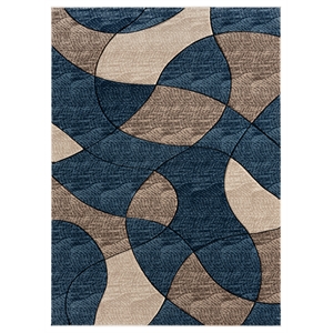 l'baiet liliana abstract blue 4 ft. x 6 ft. fabric rug
