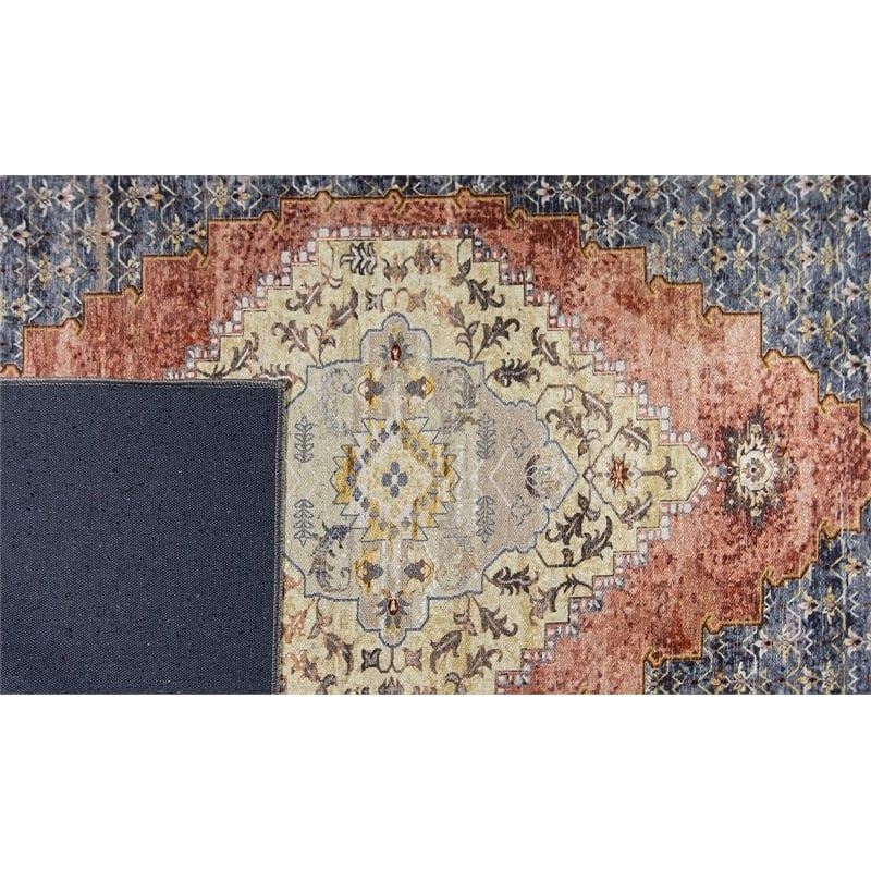 L'Baiet Rachel Multi-Color Traditional Washable 2 ft. x 3 ft. Fabric Scatter Rug