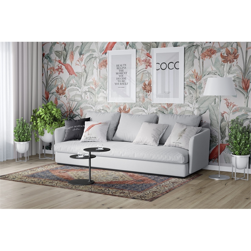 L'Baiet Rachel Multi-Color Traditional Washable 8 ft. x 10 ft. Fabric Area Rug