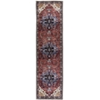 L'Baiet Monica Red Distressed Washable 2 ft. x 6 ft. Fabric Runner Rug