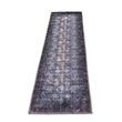 L'Baiet Amelie Blue Distressed Washable 2 ft. x 6 ft.  Fabric Runner Rug