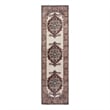 L'Baiet Jessie Brick Red Traditional Washable 2 ft. x 6 ft. Fabric Runner Rug