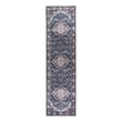 L'Baiet Scarlett Gray Distressed Washable 2 ft. x 6 ft. Fabric Runner Rug