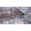 L'Baiet Amelie Blue Distressed Washable 8 ft. x 10 ft. Fabric Area Rug