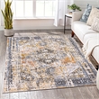 L'Baiet Marie Blue Distressed 2 ft. x 6 ft. Fabric Runner Rug