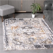 L'Baiet Marie Blue Distressed 8 ft. x 10 ft. Fabric Area Rug