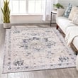 L'Baiet Sophia Gray Oriental 5 ft. x 7 ft. Fabric Area Rug