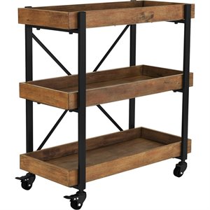 maddie home taylor mobile universal kitchen serving cart in black