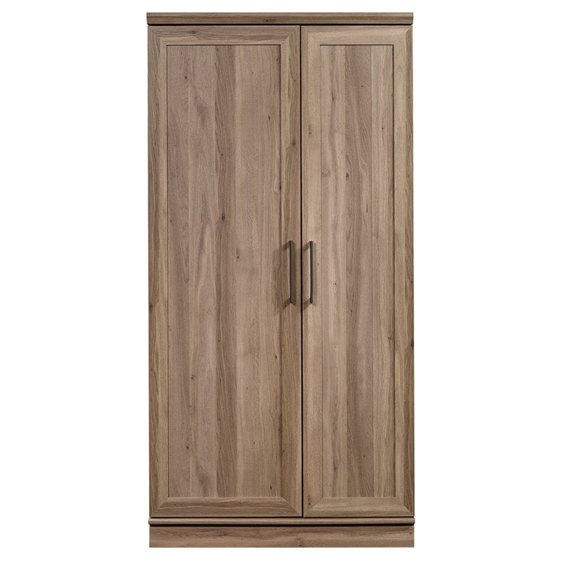 Maddie Home Traditional Engineered Wood 3-Shelf Storage Cabinet in Salt Oak