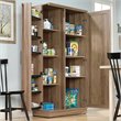 Maddie Home Traditional Engineered Wood 3-Shelf Storage Cabinet in Salt Oak