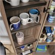 Maddie Home Traditional Engineered Wood 3-Shelf Storage Cabinet in Salt Oak