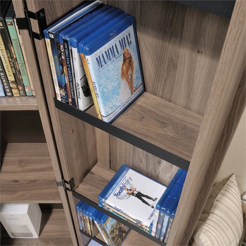 Maddie Home Traditional Engineered Wood 3-Shelf Storage Cabinet in Salt Oak