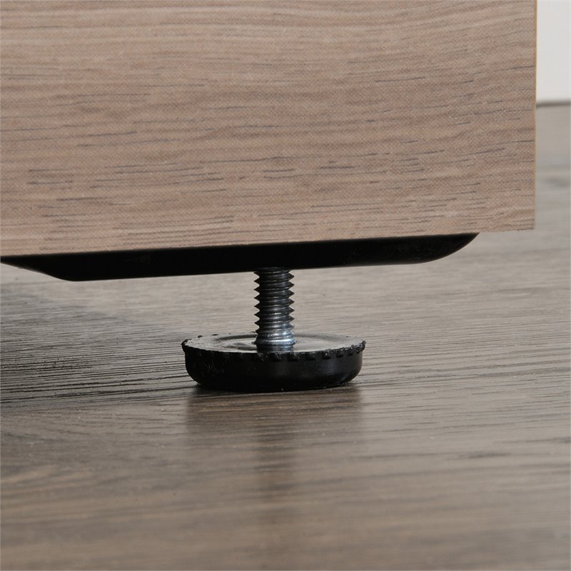 Maddie Home Traditional Engineered Wood 3-Shelf Storage Cabinet in Salt Oak