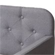 Maddie Home Fabric Tufted Twin Daybed in Gray