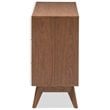Maddie Home 6 Drawer Double Dresser in White and Walnut