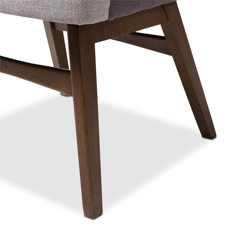 Maddie Home 5 Piece Round Dining Set in Gray and Walnut