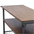 Maddie Home Kitchen Cart in Brown and Antique Bronze