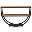 Maddie Home Console Table in Antique Black and Brown