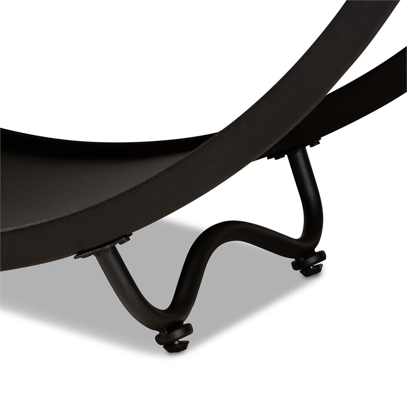 Maddie Home Console Table in Antique Black and Brown