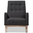 Maddie Home Tufted Rocker in Dark Gray