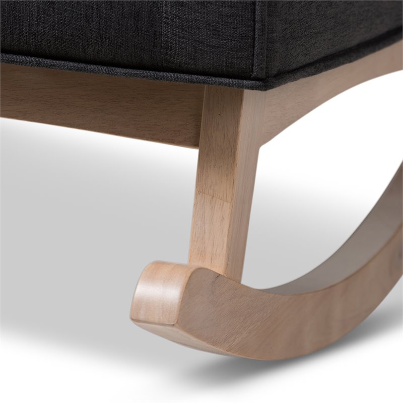 Maddie Home Tufted Rocker in Dark Gray