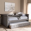 Maddie Home Modern Fabric Tufted Full Daybed with Trundle in Gray