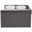 Maddie Home Modern Fabric Tufted Queen Daybed with Trundle in Gray