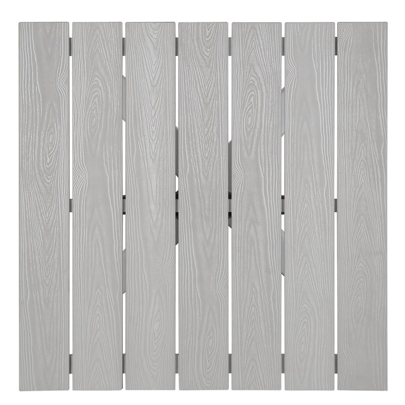 Maddie Home Outdoor Dining Table in White and Light Gray