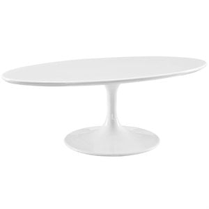 Maddie Home 48&quot Oval Coffee Table in White