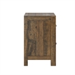 Wallace & Bay Mullen Rustic Reclaimed Pine 2-Drawer Nightstand in Brown