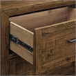 Wallace & Bay Mullen Rustic Reclaimed Pine 2-Drawer Nightstand in Brown