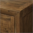 Wallace & Bay Mullen Rustic Reclaimed Pine 2-Drawer Nightstand in Brown