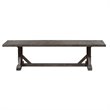 Wallace & Bay Morris Rustic Bench with Farmhouse Trestle Base in Gray