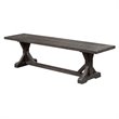 Wallace & Bay Morris Rustic Bench with Farmhouse Trestle Base in Gray