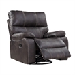 Wallace & Bay Hooper Swivel Gliding Recliner in Gray