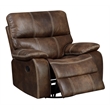 Wallace & Bay Hooper Contemporary Swivel Gliding Recliner in Brown