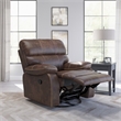 Wallace & Bay Hooper Contemporary Swivel Gliding Recliner in Brown