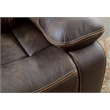 Wallace & Bay Hooper Contemporary Swivel Gliding Recliner in Brown