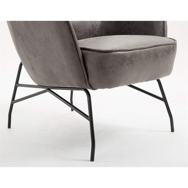 Wallace & Bay Graham Contemporary Accent Chair in Gray